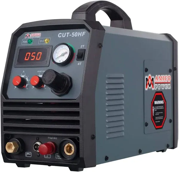 AMICO CUT-50HF, 50 Amp Non-touch Pilot Arc Plasma Cutter, 100~250V Wide Voltage