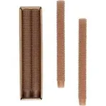 Hobnail Taper Candles, Set of 2 (Cappuccino)