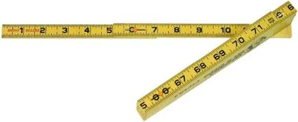 Rhino Rulers Folding Inside Reading Carpenter&#039;s Ruler 6&#039; Length - 55145, Multi