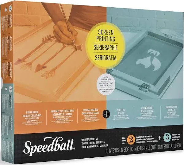 Speedball Fabric Screen Printing Tool Kit 45P021 w/ Screen Frame Squeegee etc