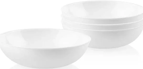 4-Pc Meal Bowls Set Service 4 Durable &amp; Eco-Friendly 9-1/4-Inch Glass Bowls New