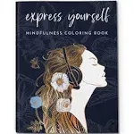 RYVE Adult Coloring Book for Women - Mindfulness Coloring Book with Personal Growth Prompts - Coloring Book for Adults Relaxation, Coloring Book Adult