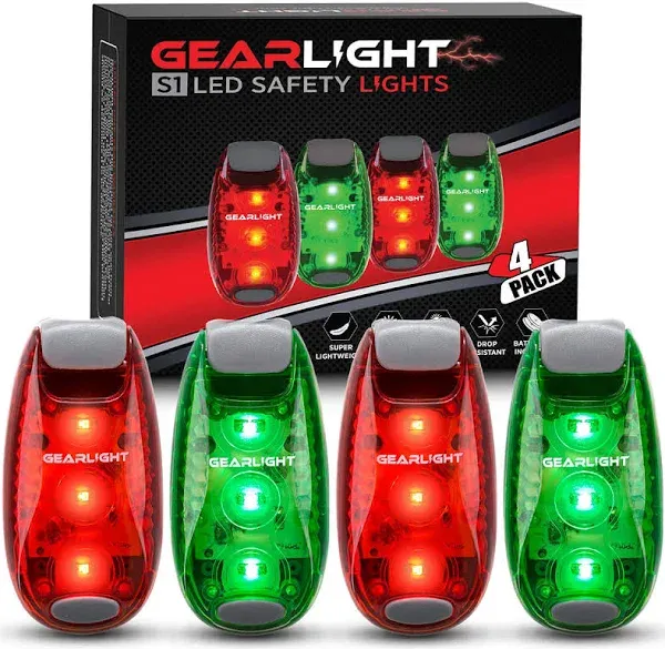 Super Bright Bike Taillights - Clip-On for Boat, Bike, Dog &amp; Runners - 4 Pack