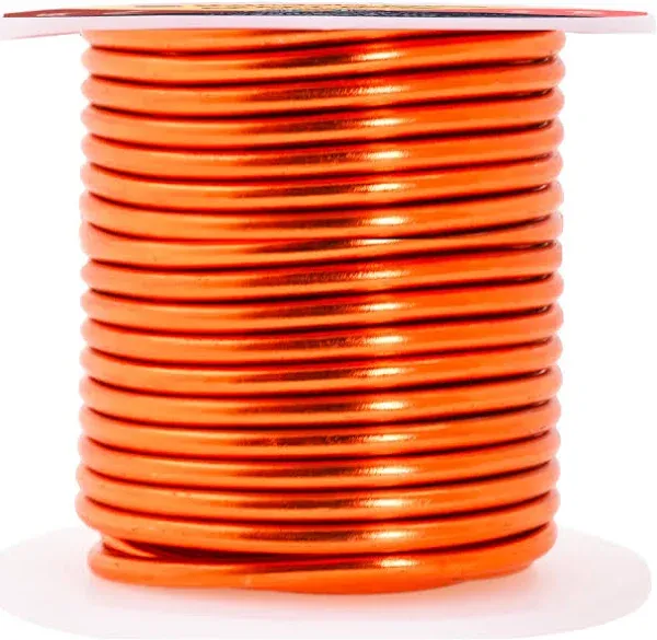 Mandala Crafts Anodized Aluminum Craft Wire for Jewelry Making - Bendable Flexible Burnt Orange Crafting Wire 8 Gauge Wire Colored for Bonsai - Armature Wire for Sculpting