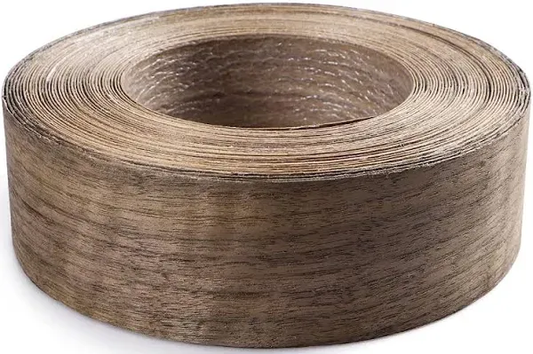 Walnut 2&#034; X 50&#039; Roll Preglued Wood Veneer Edge Banding Iron on with Hot Melt