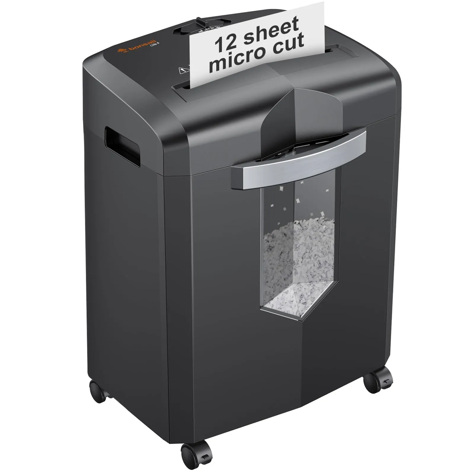 Bonsaii 12-Sheet Micro Cut P-4 Security Level Paper Shredder