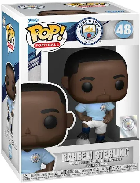 Funko POP! Football: Manchester City - Raheem Sterling - Manchester City FC - Collectable Vinyl Figure - Gift Idea - Official Merchandise - Toys for Kids & Adults - Sports Fans