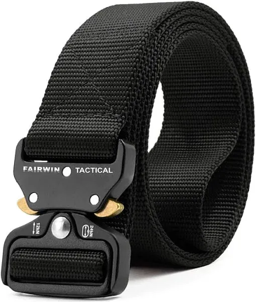 Tactical Belt 1.5 Inch Belts for Mens Nylon Web Work Belt with Heavy Duty Buckle