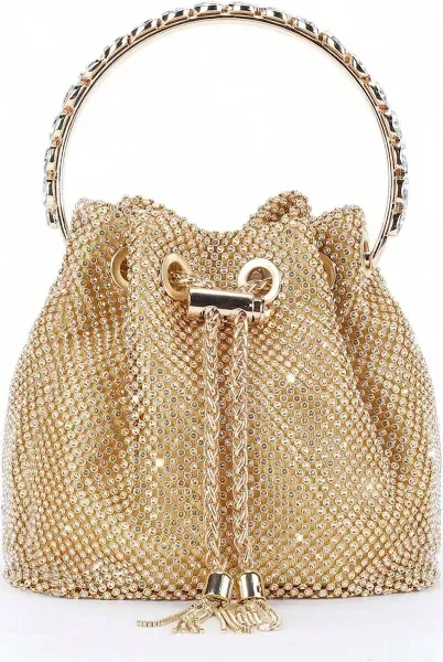 Rhinestone Evening Bags for Womens, Chic Crystal Sparkly Evening Purse Handbag Hobo Bag