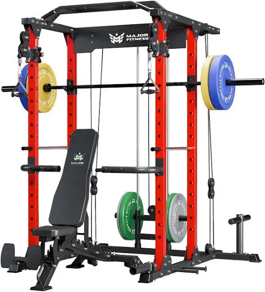 MAJOR FITNESS All-In-One Home Gym Power Rack Package PLM03