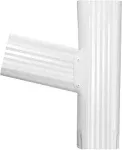 VYH Gutter Downspout Y Connector 2x3 Standard Left High Gloss White