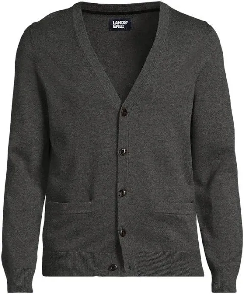 Lands' End Men's Fine Gauge Cotton Cardigan