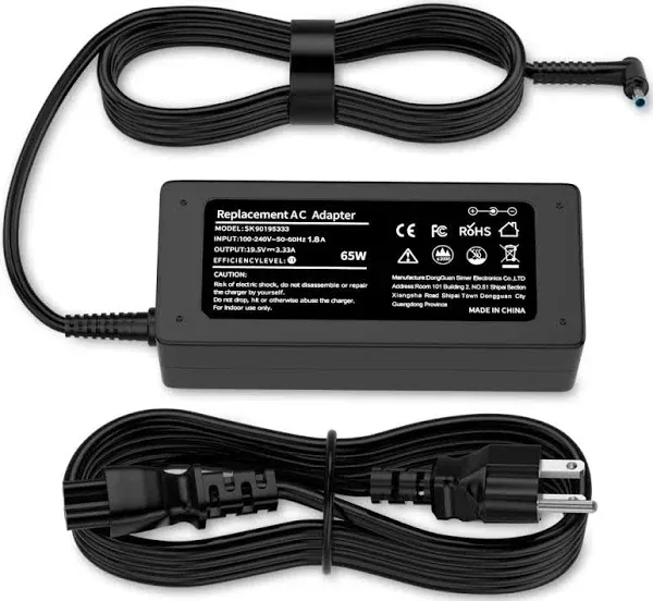 65W AC Power Supply Adapter Cord Charger For HP Envy 13 15 17 X360 15-1039wm