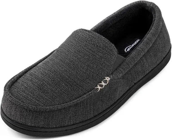 HomeTop Men's Memory Foam Moccasins Style House Slippers