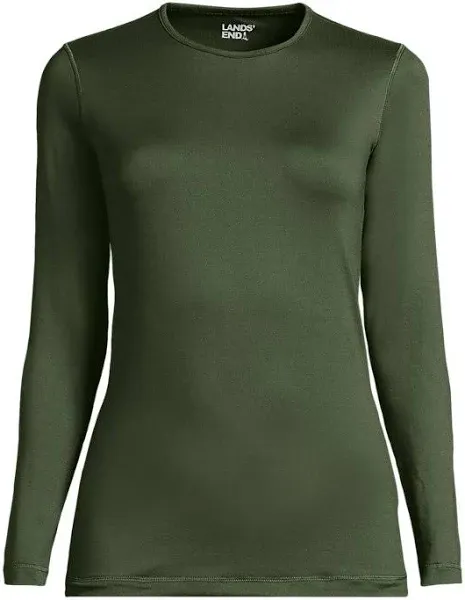 Lands' End Women's Baselayer Cozy Thermaskin Crewneck Top