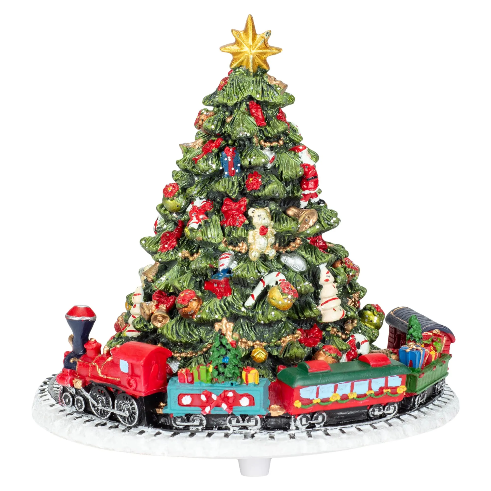 Christmas Tree With Revolving Train Music Box