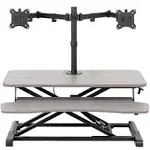 Vivo 32" Standing Desk Converter with Dual Monitor Mount from PCLiquidations