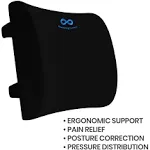 Everlasting Comfort Lumbar Support Pillow for Office Chair - Gel Infused Back Cushion for Chair, Car, Couch - Lumbar Pillow Promotes Better Posture, Back Pain Relief - Ideal for Gaming and Desk Chairs