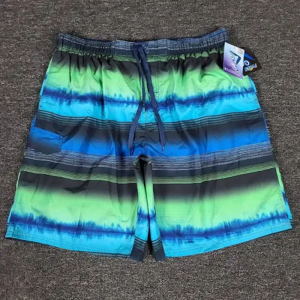 Kanu Surf Swim Trunks Mens 3X Blue Lined Nova UPF Quick Dry Lightweight 40x11