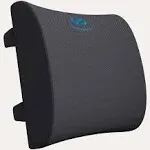 Everlasting Comfort Lumbar Support Pillow for Office Desk Chair - Memory Foam Back Cushion (Gray)