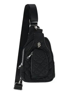 Julia Buxton Women's Quilted Nylon Sling Backpack