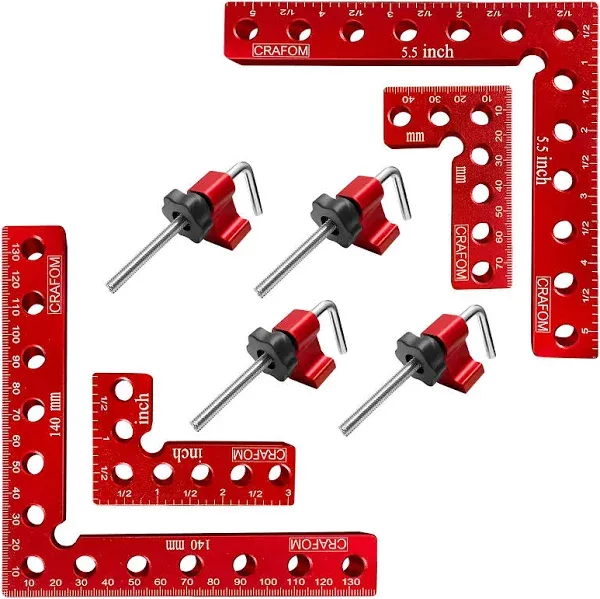 Crafom 90 Degree Corner Clamping Squares Positioning Squares Set of 4