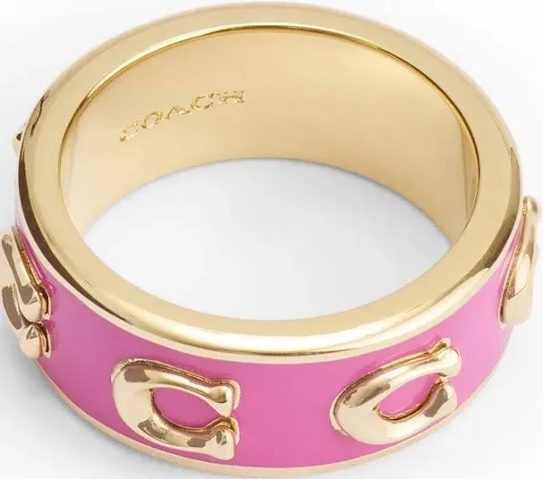 COACH Womens Signature C Enamel Band Ring