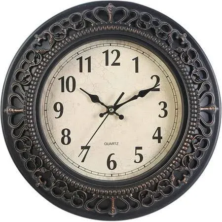 12 Inch Silent Vintage Quartz Decorative Wall Clock