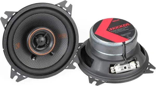 KICKER 51KSC404 Coaxial Speaker System, 2-Way Design, One (1) Pair, 4" (100mm) Polypropylene Woofer/Midrange, 1/2" (13mm) Silk-Dome Tweeters, 75 Watts RMS, 150 Watts Peak