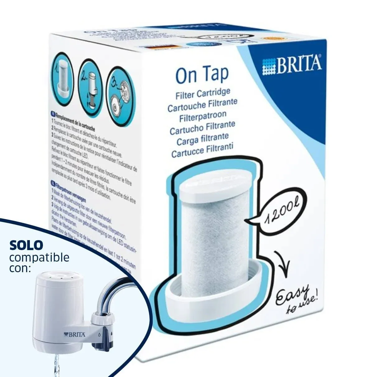 Brita On Tap - Tap Water Filter with 3-month Refills For Filtered Water - 1