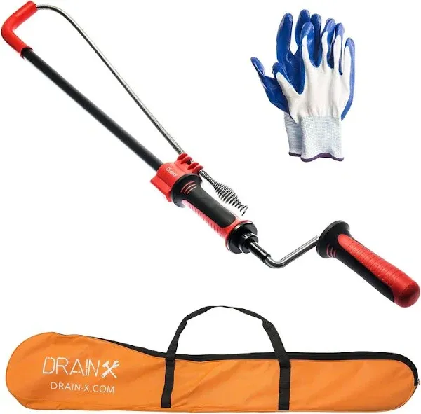 Drainx 6 Foot Toilet Auger | Use Manually or with Drill, Closet Auger Toilet Drain Snake.