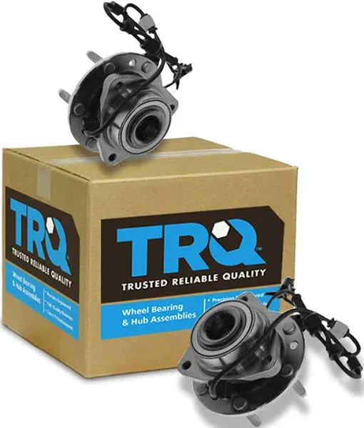 TRQ Front Wheel Hubs &amp; Bearings Pair for Trailblazer Envoy 2