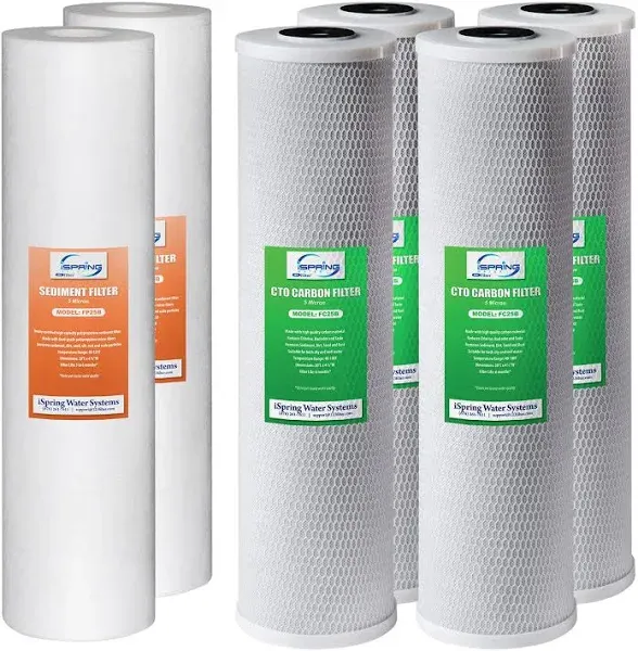 iSpring F6WGB32B 3-Stage Whole House Water Filter Replacement