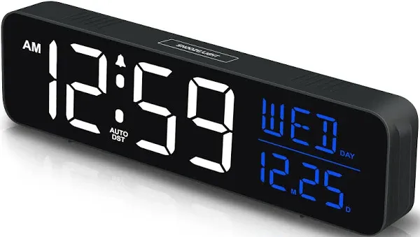 Large Display Digital Alarm Clock for Bedrooms, Desk Table Clocks for Living ...