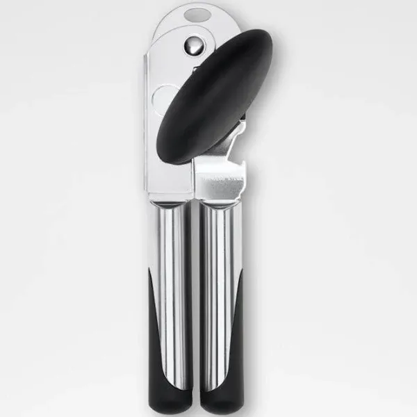 OXO Satin Nickel Black/Silver Stainless Steel Manual Can Opener - Total Qty: 1