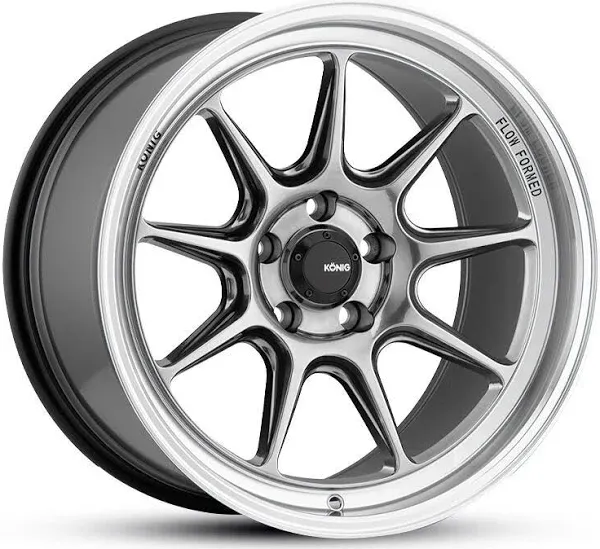 Konig Countergram Flow Formed Wheel - 18x8.5 / Offset +43 / 5x112 (Hyper Chrome / Machined Lip)