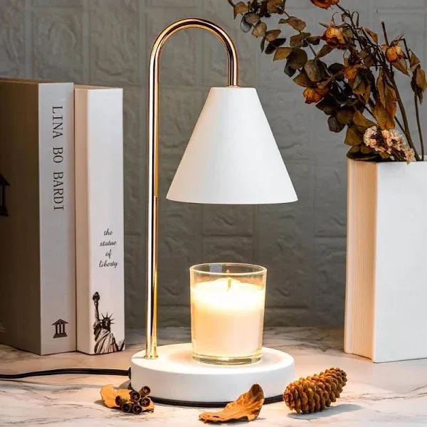 Candle Warmer Lamp with Timer, Electric Candle Lamp Warmer, Dimmable Wax White