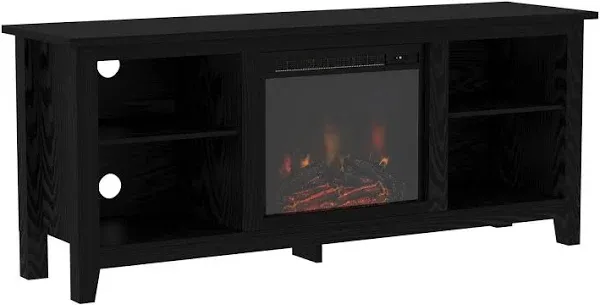 Walker Edison Wren Classic 4 Cubby Fireplace TV Stand