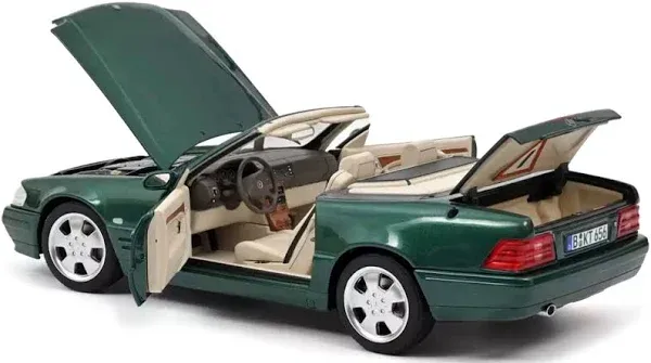 1999 Mercedes-Benz SL 500 Cabriolet Green Metallic 1/18 Diecast Model Car Norev