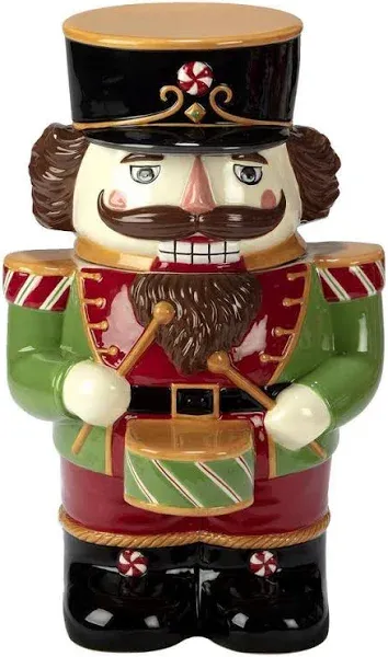 Certified International Holiday Magic Nutcracker 3-D Cookie Jar, 56 oz, Multicolor