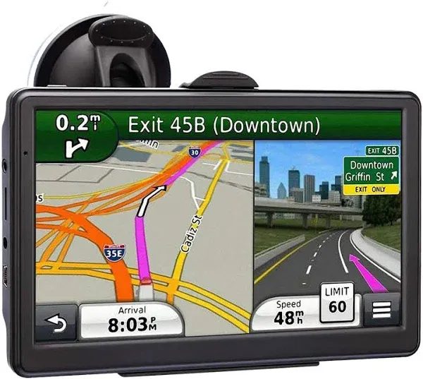 GPS Navigation for Car 2024 Map 7 inch Touch Screen Car GPS Voice Turn Direction