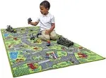 Kids Carpet Playmat City Life Extra Large Learn Have Fun Safe, Children's Educational, Road Traffic System, Multi Color Activity Centerpiece Play Mat