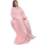 Catalonia Wearable Blanket with Sleeves and Pocket, Cozy Soft Fleece Mink Micro Plush Wrap Throws Blanket Robe for Adults