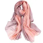 Women's Elegant Soft Wraps Color Shade Scarf