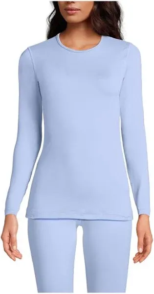 Lands' End Women's Baselayer Cozy Thermaskin Crewneck Top