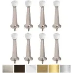 Liberty Premium Door Stoppers Metal Solid Rigid Door Stop Brushed 3" (Satin Nickel, 8 Pack)