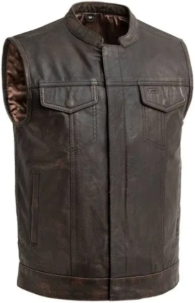 First Manufacturing Company Sharp Shooter Men's Motorcycle Leather Vest