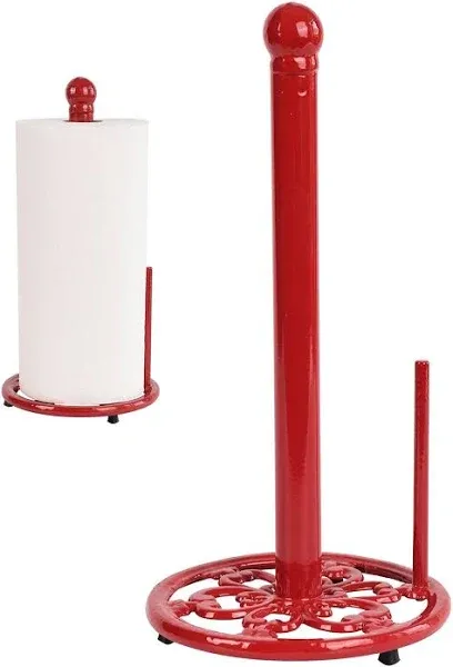 MINLUFUL Red Paper Towel Holder Stand