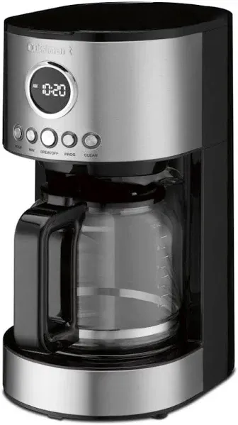 Cuisinart 12 Cup Stainless Steel Coffee Maker, Black, DCC-1220BKSWM