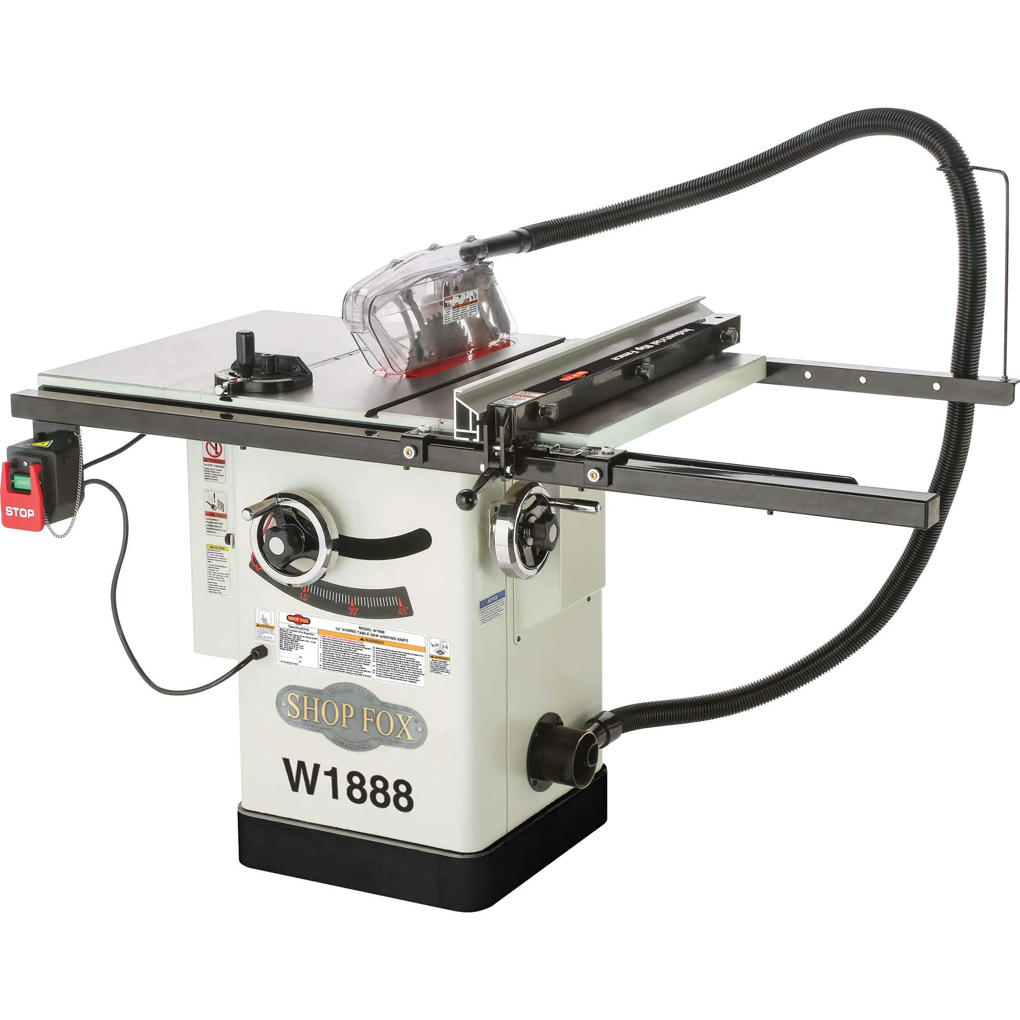 Shop Fox W1888 10-in Hybrid Table Saw